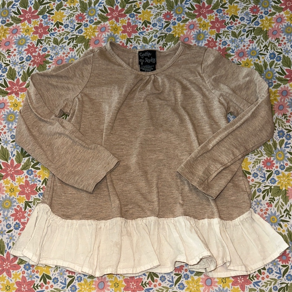 Cynthia Rowley Tan Top with Cream Accents